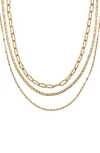 Vince Camuto Set Of 3 Chain Necklaces In Gold