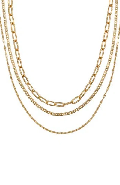 Vince Camuto Set Of 3 Chain Necklaces In Gold