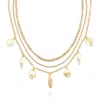 Vince Camuto Set Of 3 Crystal Charm & Chain Necklaces