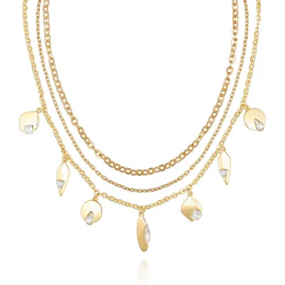 Vince Camuto Set Of 3 Crystal Charm & Chain Necklaces