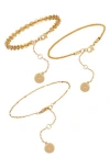 Vince Camuto Set Of 3 Mixed Chain Bracelets