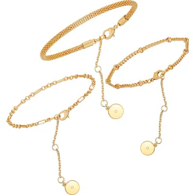 Vince Camuto Set Of 3 Mixed Chain Bracelets