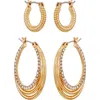 Vince Camuto Set Of Two Hoop Earrings In Gold