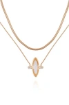 Vince Camuto Set Of Two Necklaces In Gold Tone