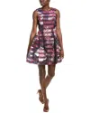 Vince Camuto Shadow Stripe A-line Dress In Multi