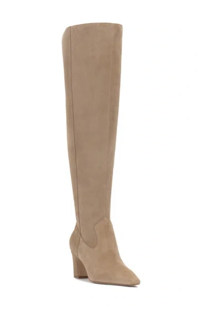 Vince Camuto Shalie Over The Knee Boot In Tortilla Suede