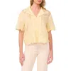 Vince Camuto Relaxed Collat Button Front Blouse In Multi