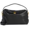 Vince Camuto Sheri Top Handle Leather Satchel In Black