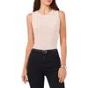 Vince Camuto Shimmer Keyhole Tank In Soft Cream