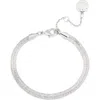 Vince Camuto Shiny Snake Chain Bracelet In Silvertone