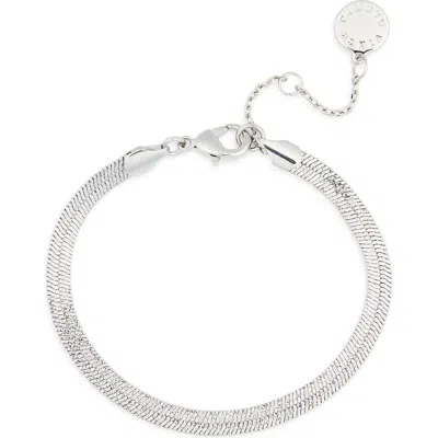 Vince Camuto Shiny Snake Chain Bracelet In White