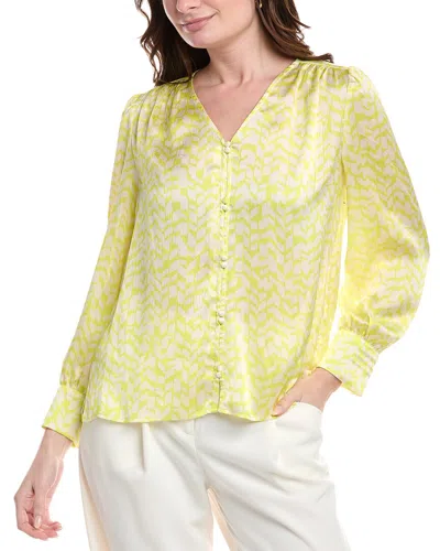 Vince Camuto Shirred Blouse In Green
