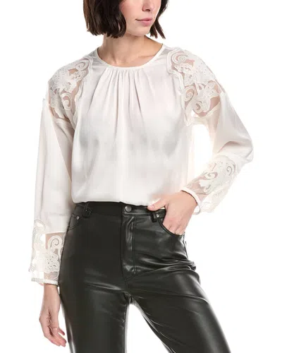 Vince Camuto Shirred Blouse In White