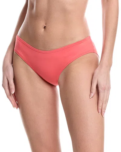 Vince Camuto Shirred Smooth Fit Bikini Bottom In Red