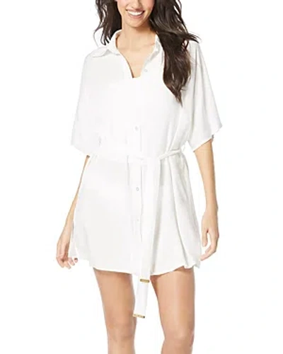 Vince Camuto Shirt Dress Swim Cover-up In White