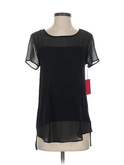 Vince Camuto Short Sleeve Blouse In Black