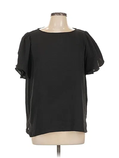 Pre-owned Vince Camuto Short Sleeve Blouse In Black