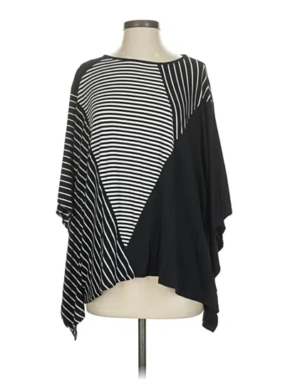 Pre-owned Vince Camuto Short Sleeve Blouse In Black