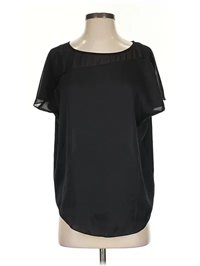 Pre-owned Vince Camuto Short Sleeve Blouse In Black