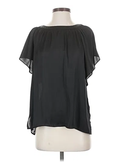 Pre-owned Vince Camuto Short Sleeve Blouse In Black