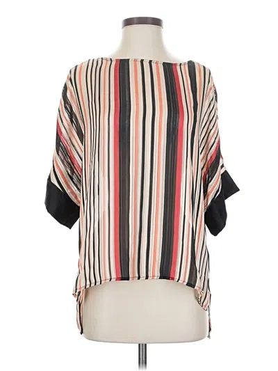 Pre-owned Vince Camuto Short Sleeve Blouse In Black