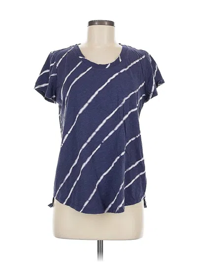 Pre-owned Vince Camuto Short Sleeve Blouse In Blue