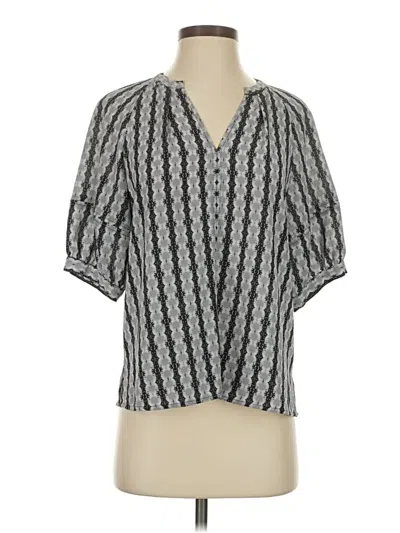 Pre-owned Vince Camuto Short Sleeve Blouse In Gray