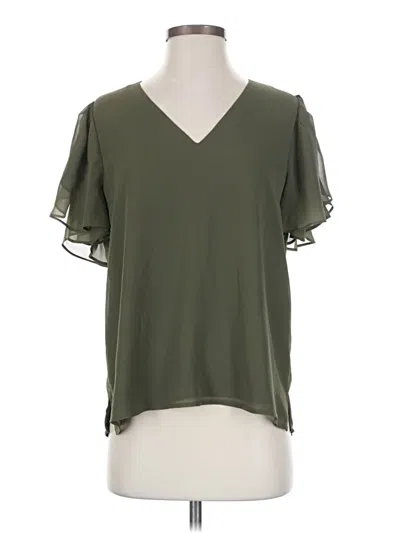 Pre-owned Vince Camuto Short Sleeve Blouse In Green