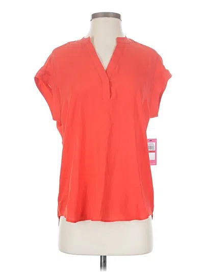 Pre-owned Vince Camuto Short Sleeve Blouse In Orange