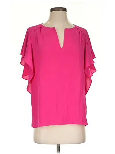 Pre-owned Vince Camuto Short Sleeve Blouse In Pink