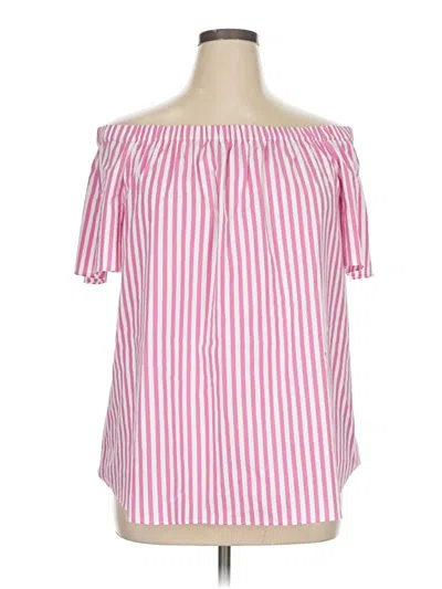 Pre-owned Vince Camuto Short Sleeve Blouse In Pink