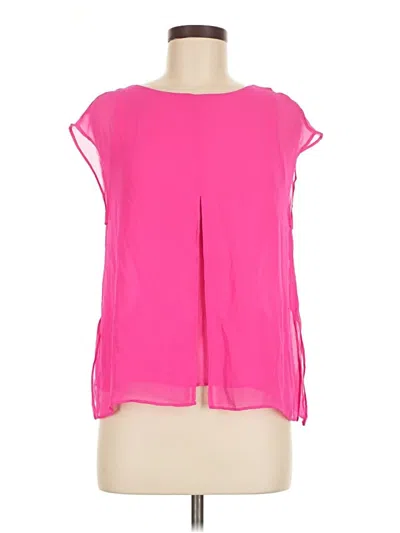 Pre-owned Vince Camuto Short Sleeve Blouse In Pink