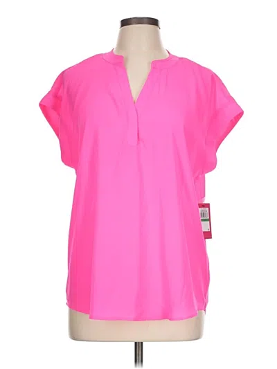 Pre-owned Vince Camuto Short Sleeve Blouse In Pink