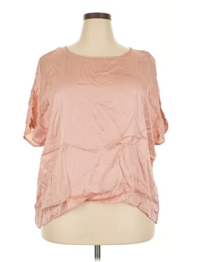 Pre-owned Vince Camuto Short Sleeve Blouse In Pink