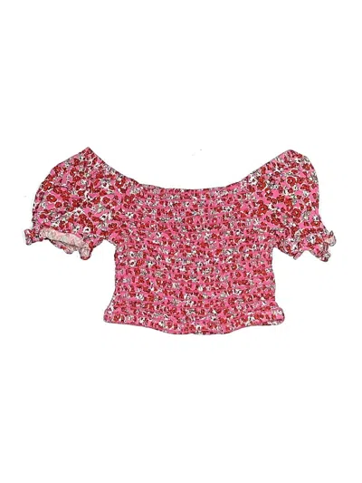 Pre-owned Vince Camuto Kids' Short Sleeve Blouse In Pink