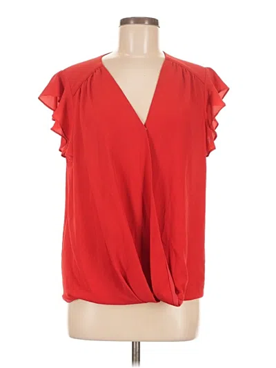 Pre-owned Vince Camuto Short Sleeve Blouse In Red