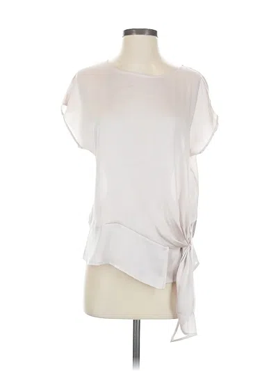 Pre-owned Vince Camuto Short Sleeve Blouse In White