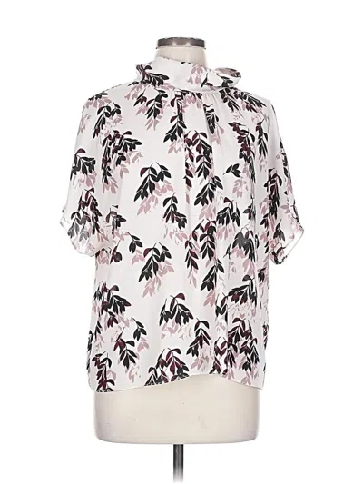 Pre-owned Vince Camuto Short Sleeve Blouse In White