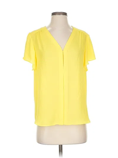 Pre-owned Vince Camuto Short Sleeve Blouse In Yellow