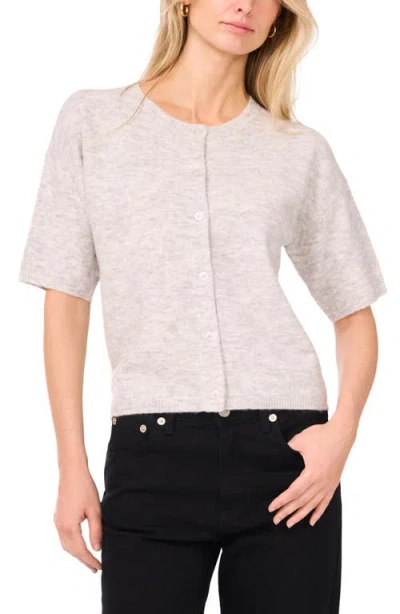 Vince Camuto Short Sleeve Cardigan In Gray