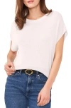 Vince Camuto Plus Size Elastic-hem Cap-sleeve Top In Birch