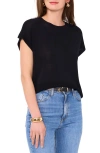 Vince Camuto Short Sleeve Crewneck Sweater In Ink
