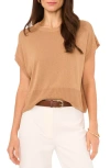 Vince Camuto Women's Drop-shoulder Short-sleeve Sweater In Pecan