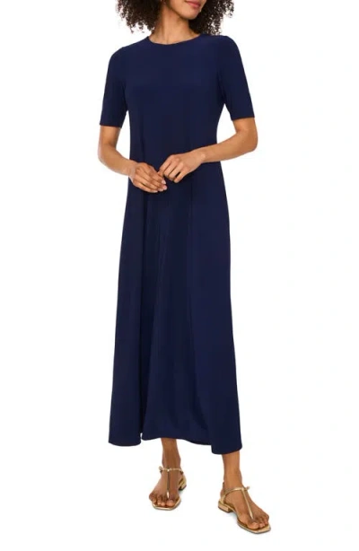 Vince Camuto Short Sleeve Maxi Dress In Blue