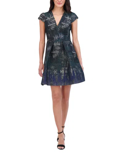 Vince Camuto Short Sleeve Mini Dress In Multi