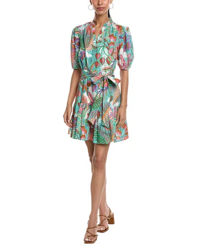 Vince Camuto Short Sleeve Printed Mini Dress In Multi