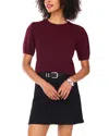 Vince Camuto Short Sleeve Sweater In Burgundy