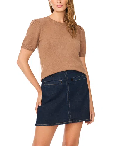 Vince Camuto Short Sleeve Sweater In Animal Print