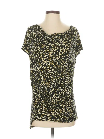 Pre-owned Vince Camuto Short Sleeve Top Gold Scoop Neck Tops
