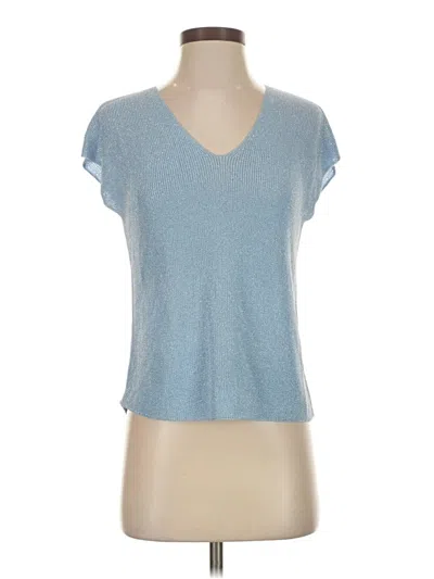 Pre-owned Vince Camuto Short Sleeve T-shirt In Blue